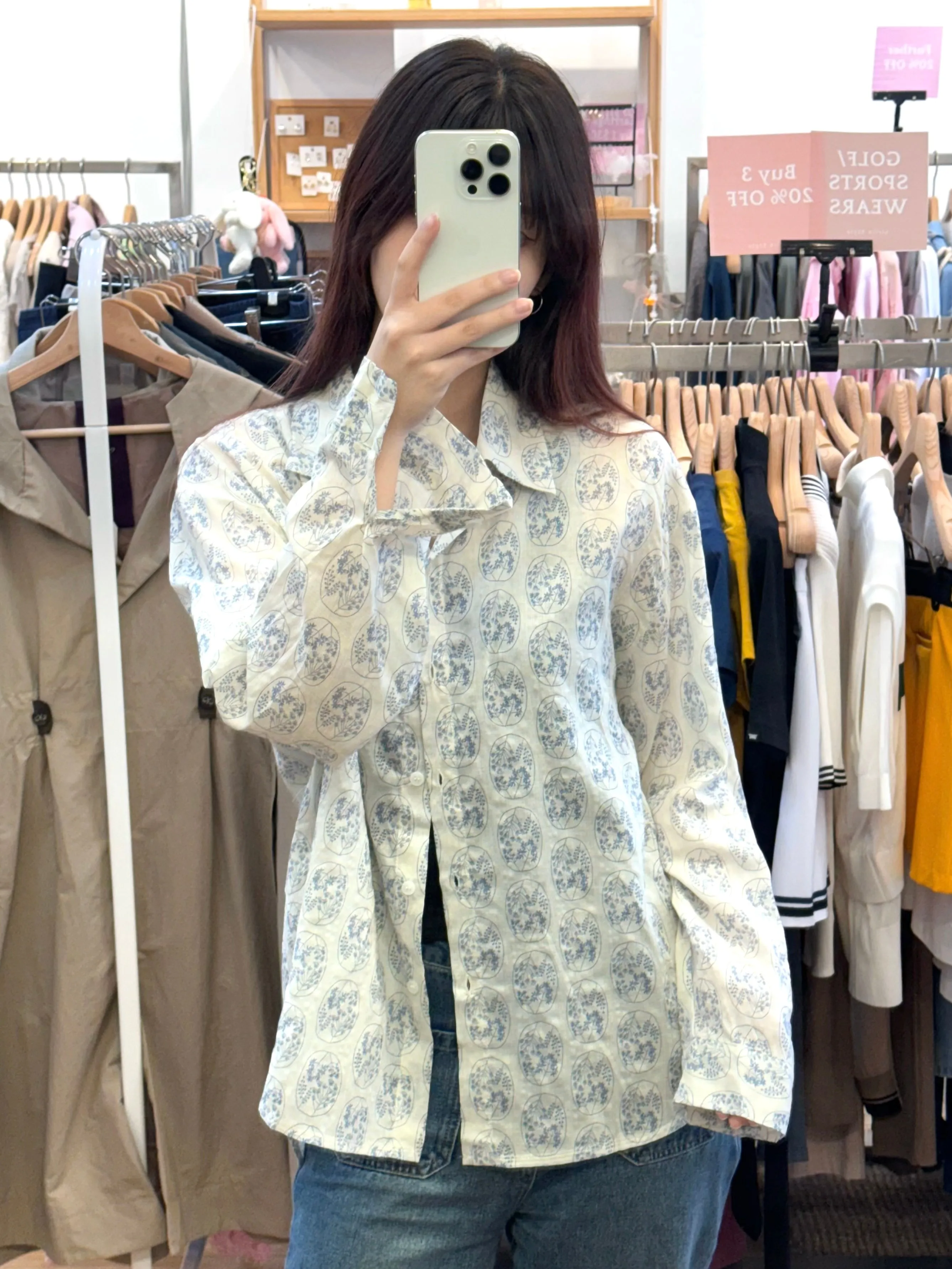 100% Linen Floral Shirt