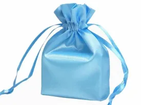 3X4 Blue Elegant Satin Bags - 12 pcs