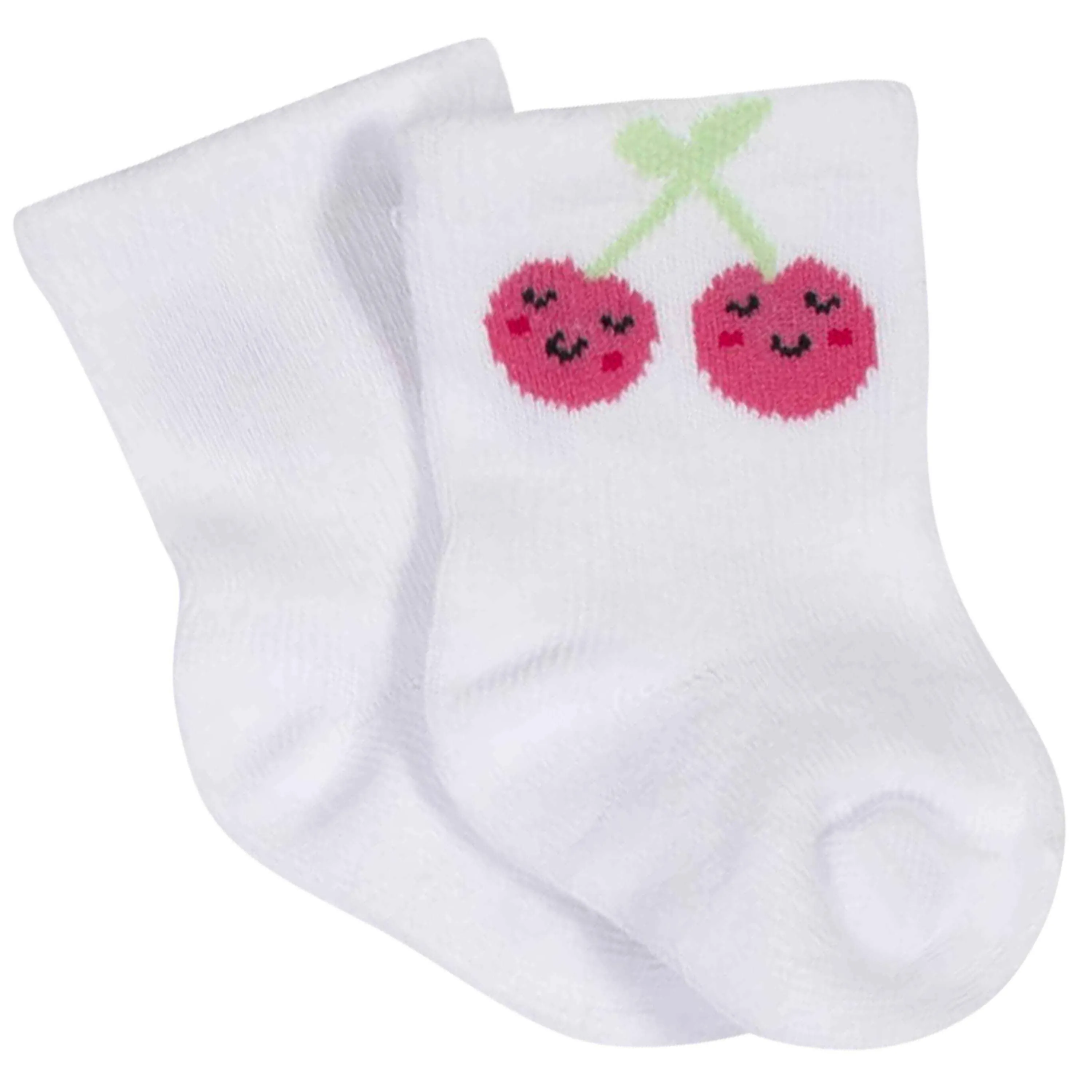 8-Pack Baby Girls' Rainbow Wiggle-Proof® Jersey Crew Socks