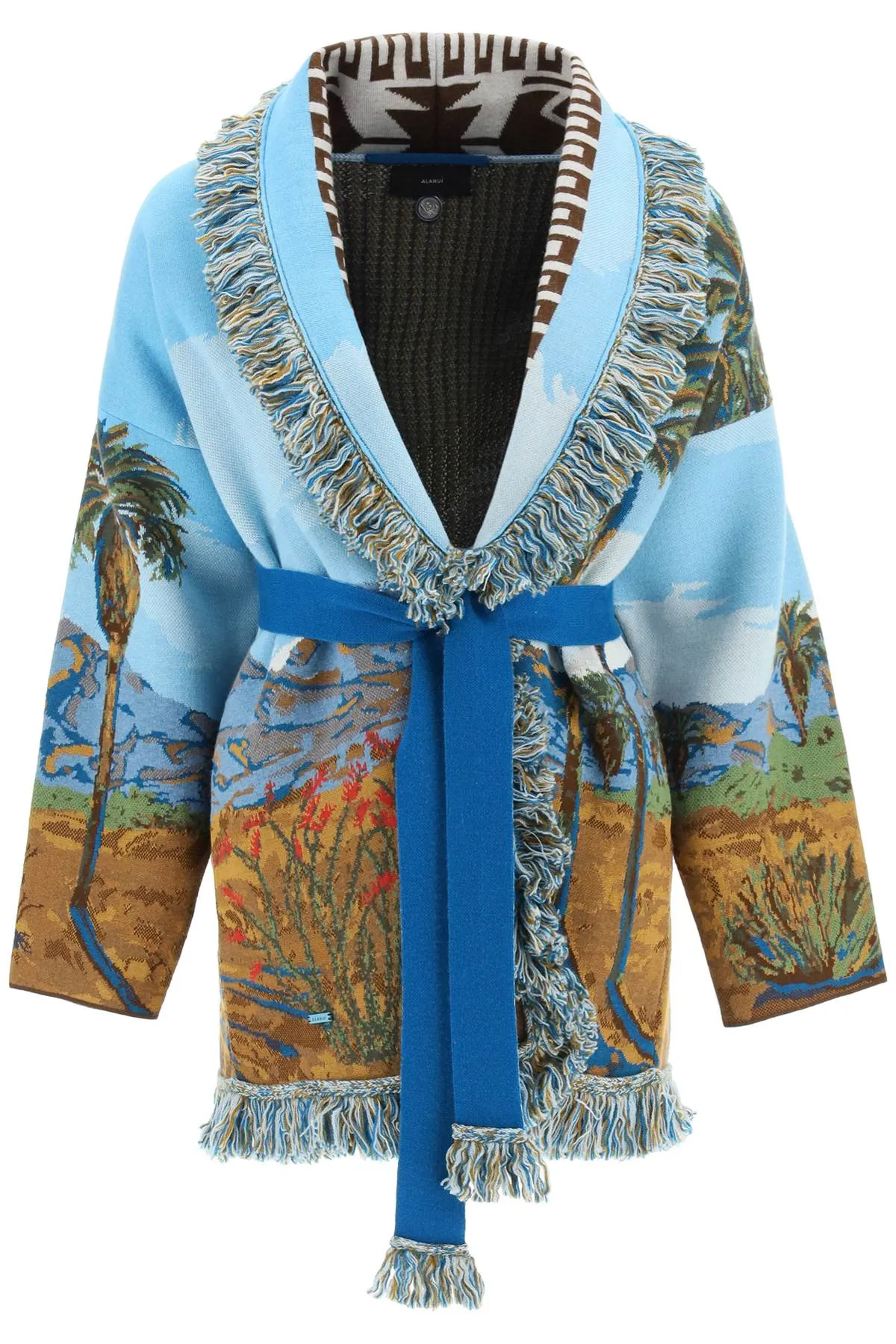 Alanui cotton wool silk wrap cardigan