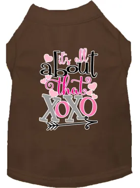 All About That Xoxo Screen Print Dog Shirt Brown Xxl