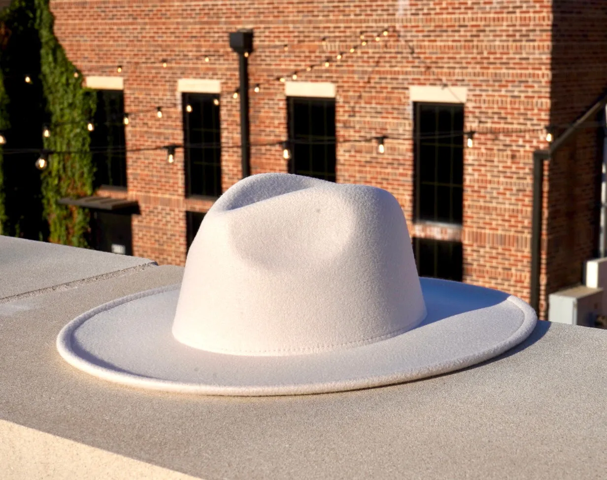 Atlanta Wide Brim Fedora - Ivory