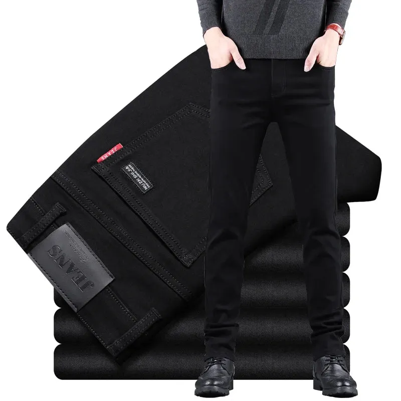 Autumn and Winter Stretch Men's Jeans Men's Style Straight and Versatile Denim Long Pants