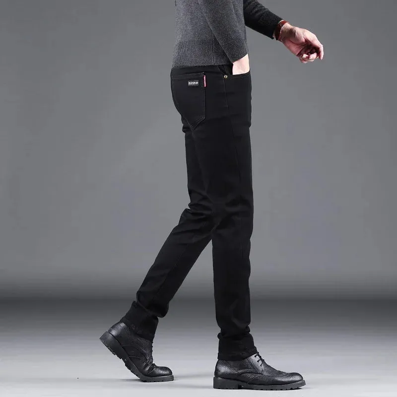 Autumn and Winter Stretch Men's Jeans Men's Style Straight and Versatile Denim Long Pants