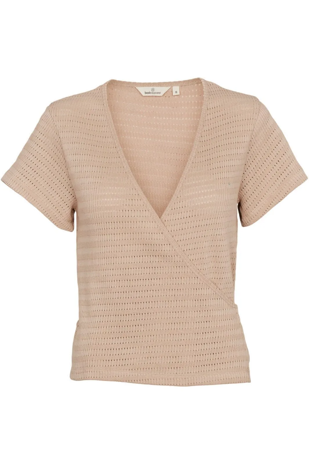 Basic Apparel - Karla Wrap Top GOTS - 535 Sesame