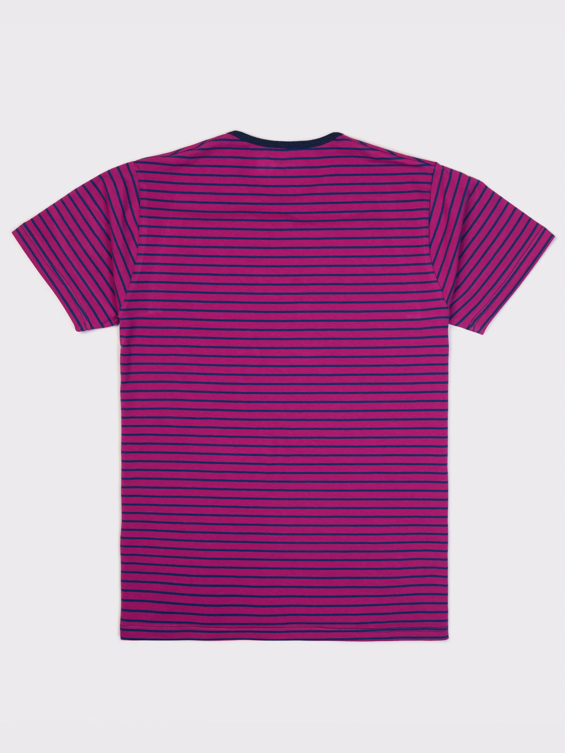 Beetroot Purple Stripes Short Sleeve T-Shirt