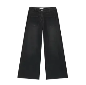 Black Baggy Reverse Pocket Jeans