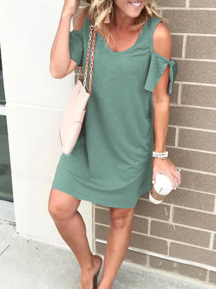 Casual Cotton and Linen Dress