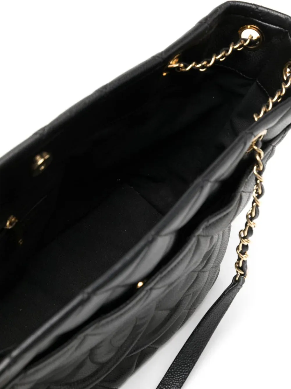 CC Quilted Black Caviar Tote Bag