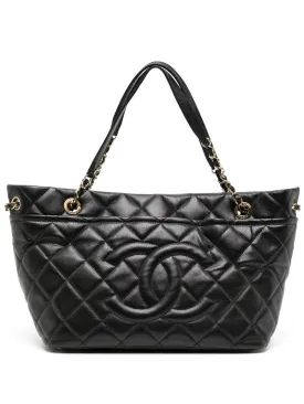 CC Quilted Black Caviar Tote Bag