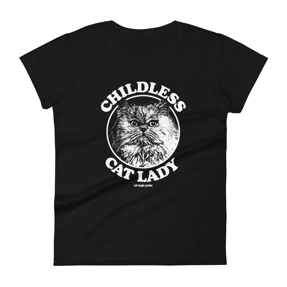 CHILDLESS CAT LADY PERSIAN Women's Fitted Shirt