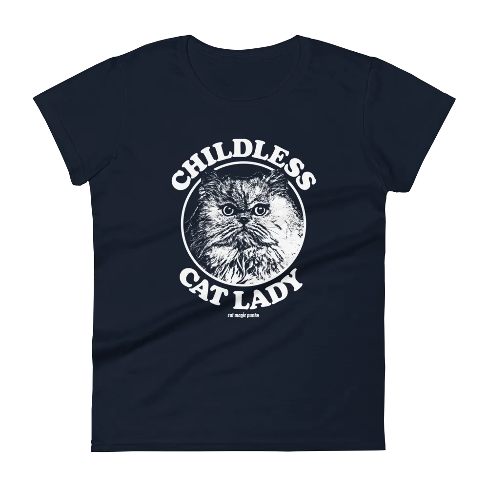 CHILDLESS CAT LADY PERSIAN Women's Fitted Shirt