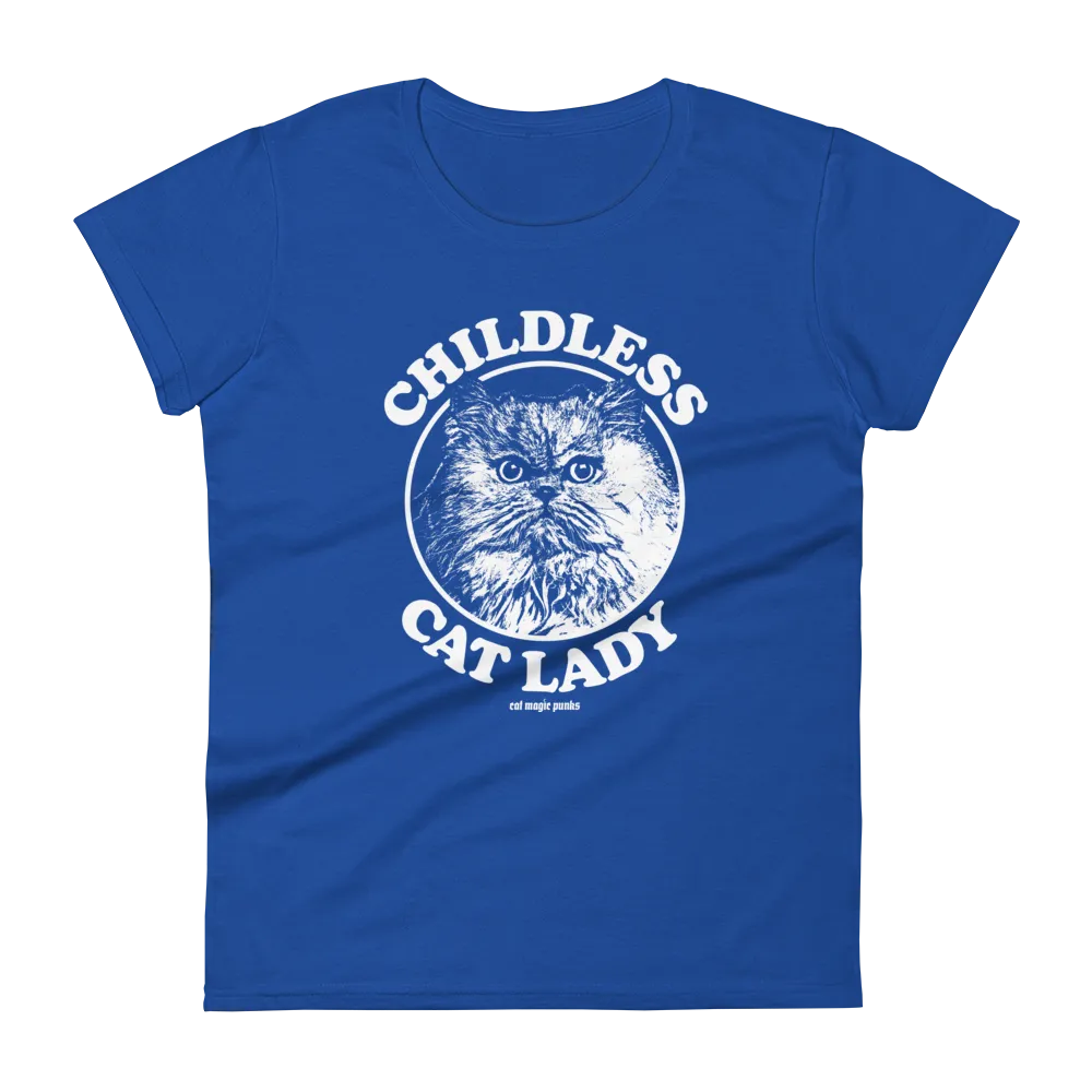 CHILDLESS CAT LADY PERSIAN Women's Fitted Shirt