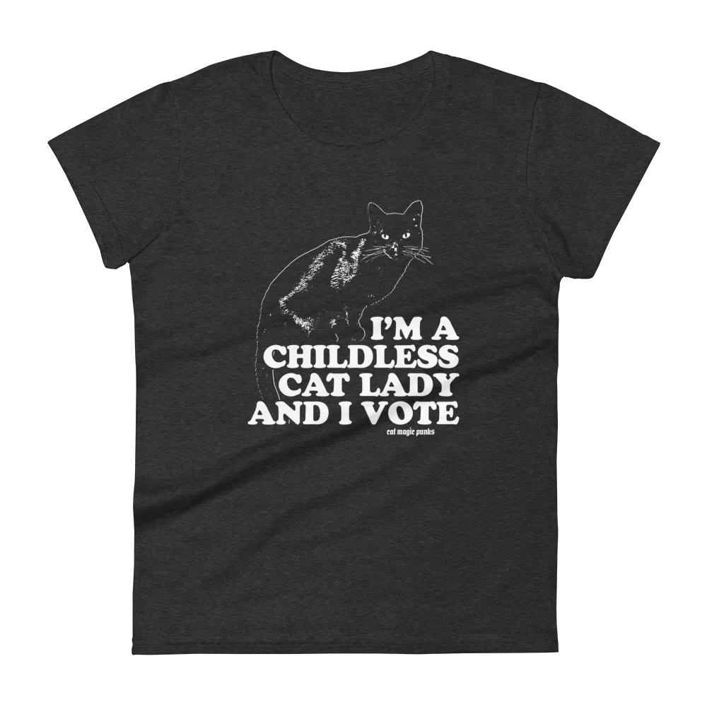 CHILDLESS CAT LADY VOTE Women's Fitted Shirt