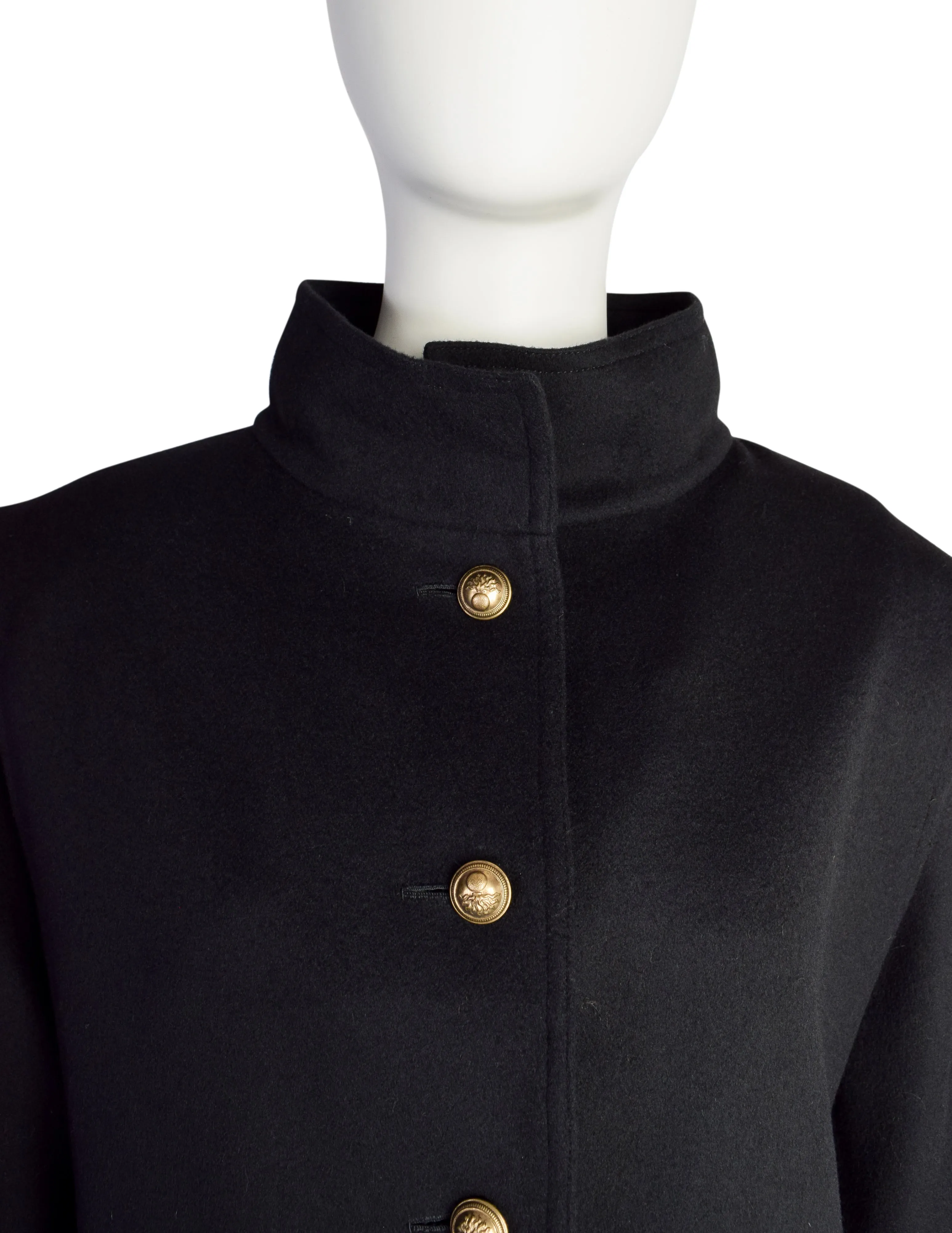 Chloe Vintage 1980s Black Wool Layered Jacket