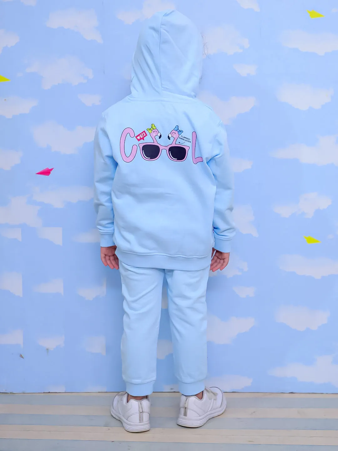 Cool Unicorn Zipper Hoodie & Light Blue Sweatpants Combo