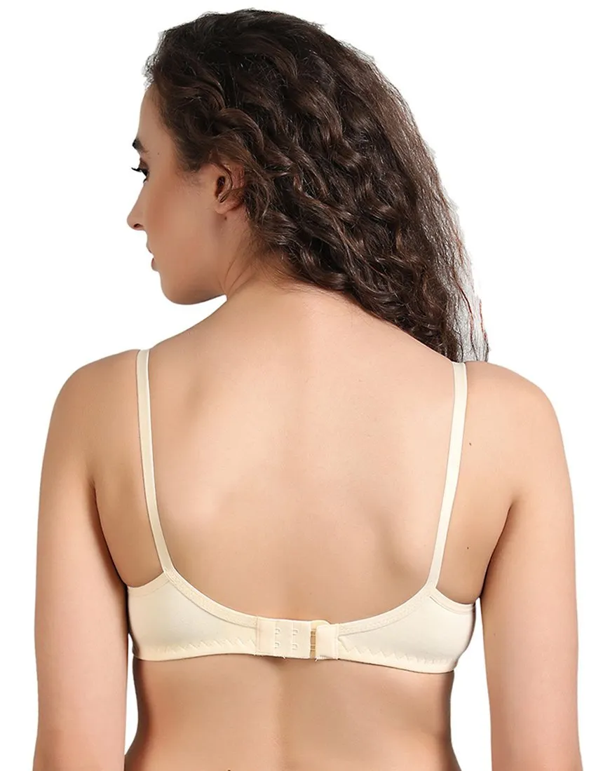 Cotton Non Padded T-Shirt Bra Beige for Girls