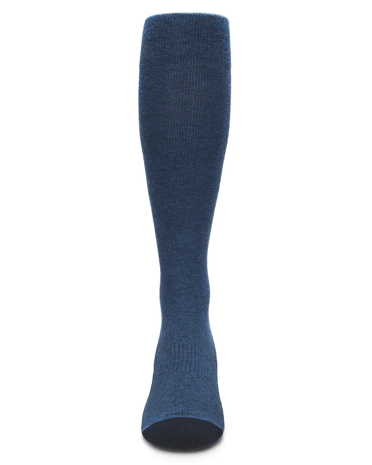 Denim Heather Cotton Blend Compression Socks