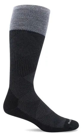 Diamond Dandy Men's Bamboo/Merino Moderate Graduated Compression Sock in Black