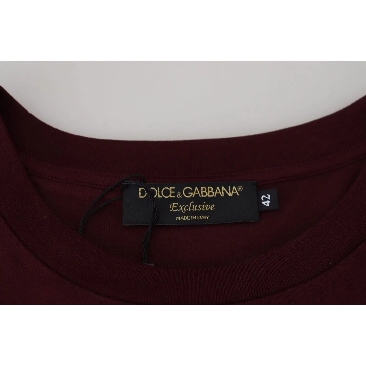 Dolce & Gabbana Elegant Maroon Crew Neck Casual Tee