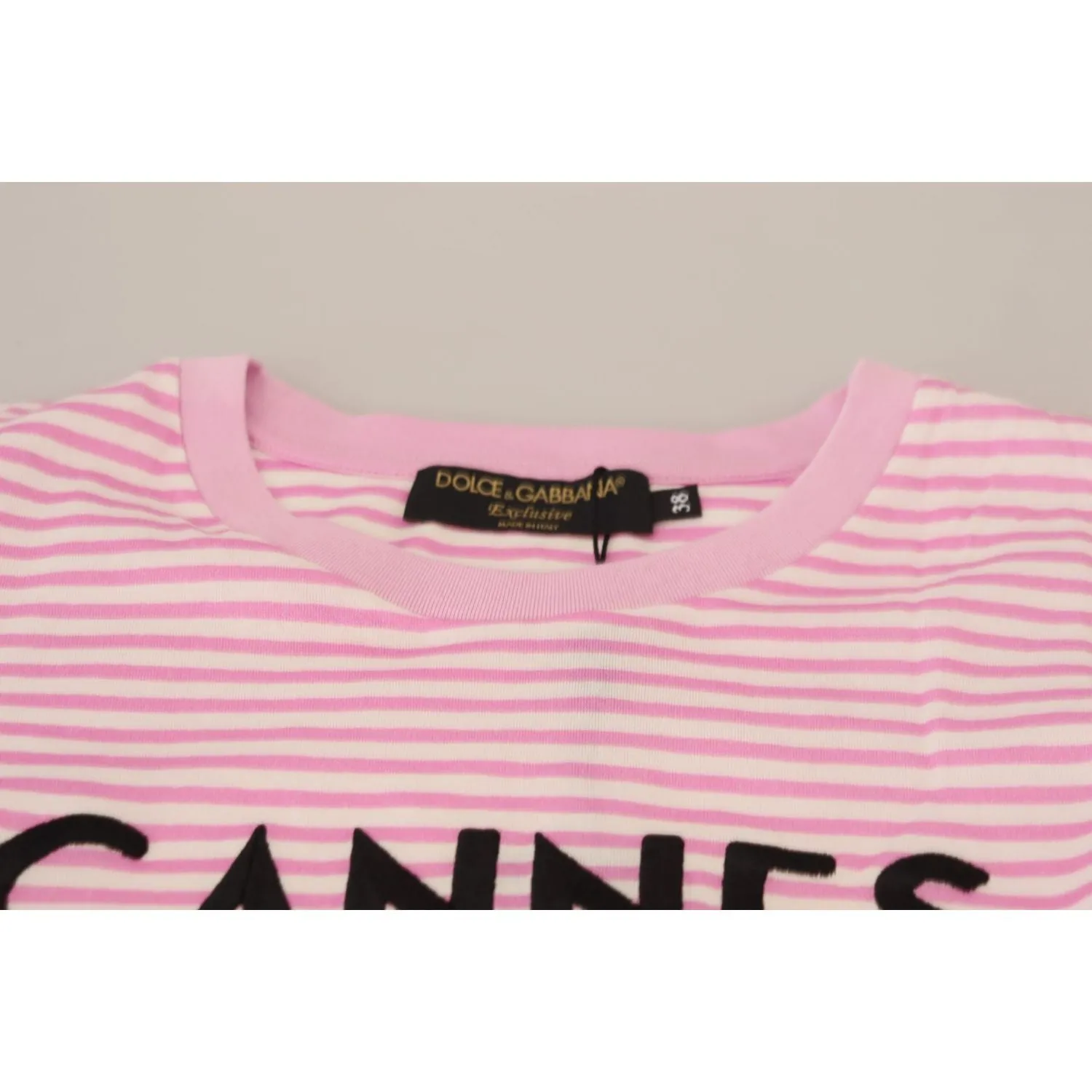 Dolce & Gabbana Exclusive Striped Love Affair Cotton Tee