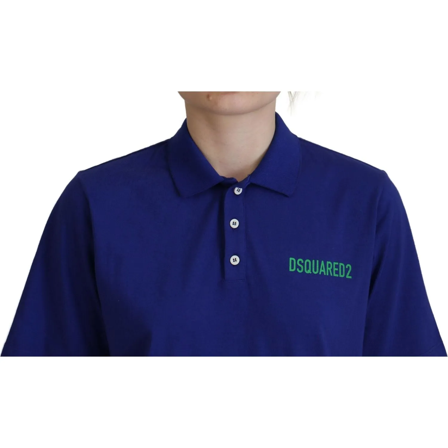 Dsquared² Blue Collared Writings Polo Short Sleeves T-shirt