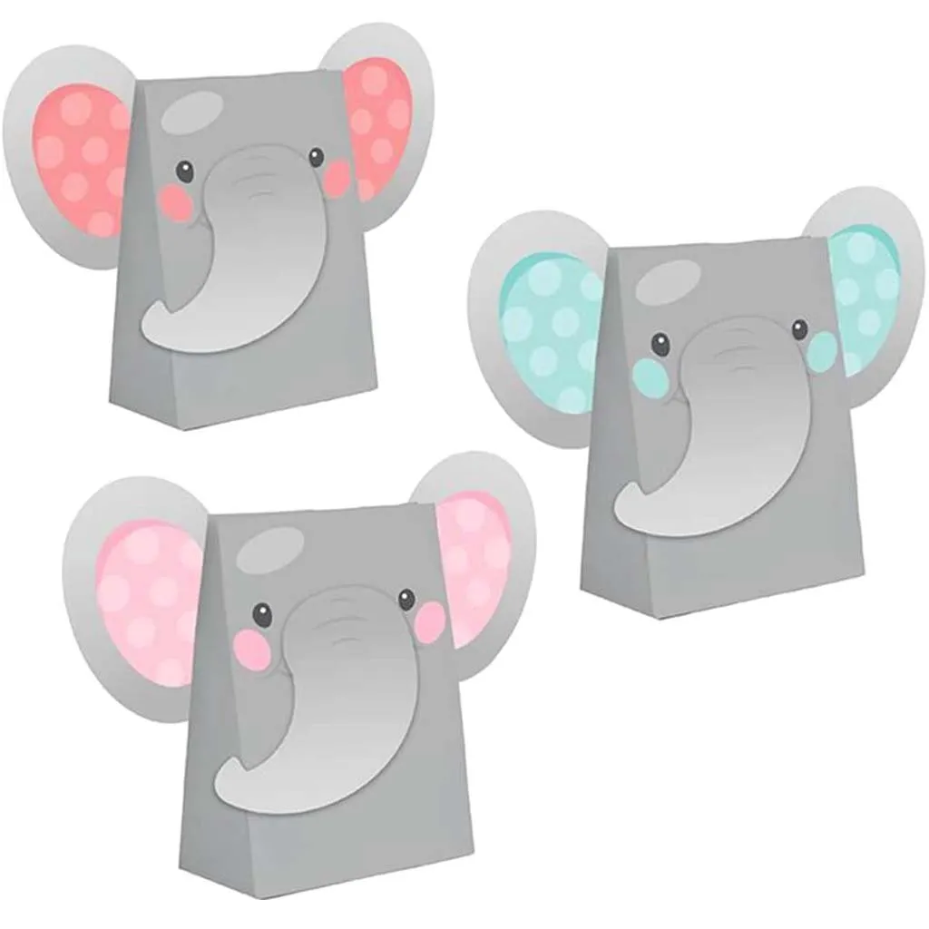 Enchanting Elephants Girl Paper Treat Bags 8ct