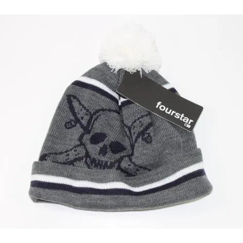 Fourstar Pirate Chain Pom Beanie Grey