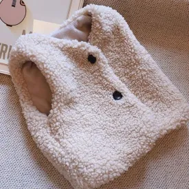 Girl'S Lamb Wool Vest Spring Autumn New Korean Version Thickened Warm Vest Men And Women Universal Fashion Children'S Clothing