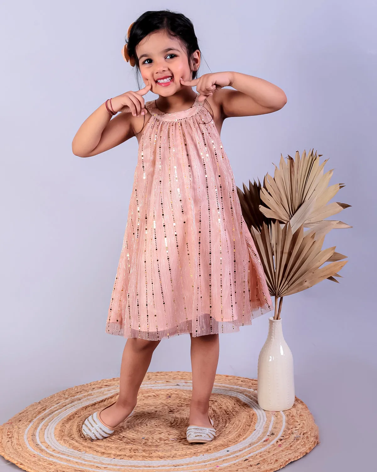 Golden Sunset Splendor Girls Casual Dress