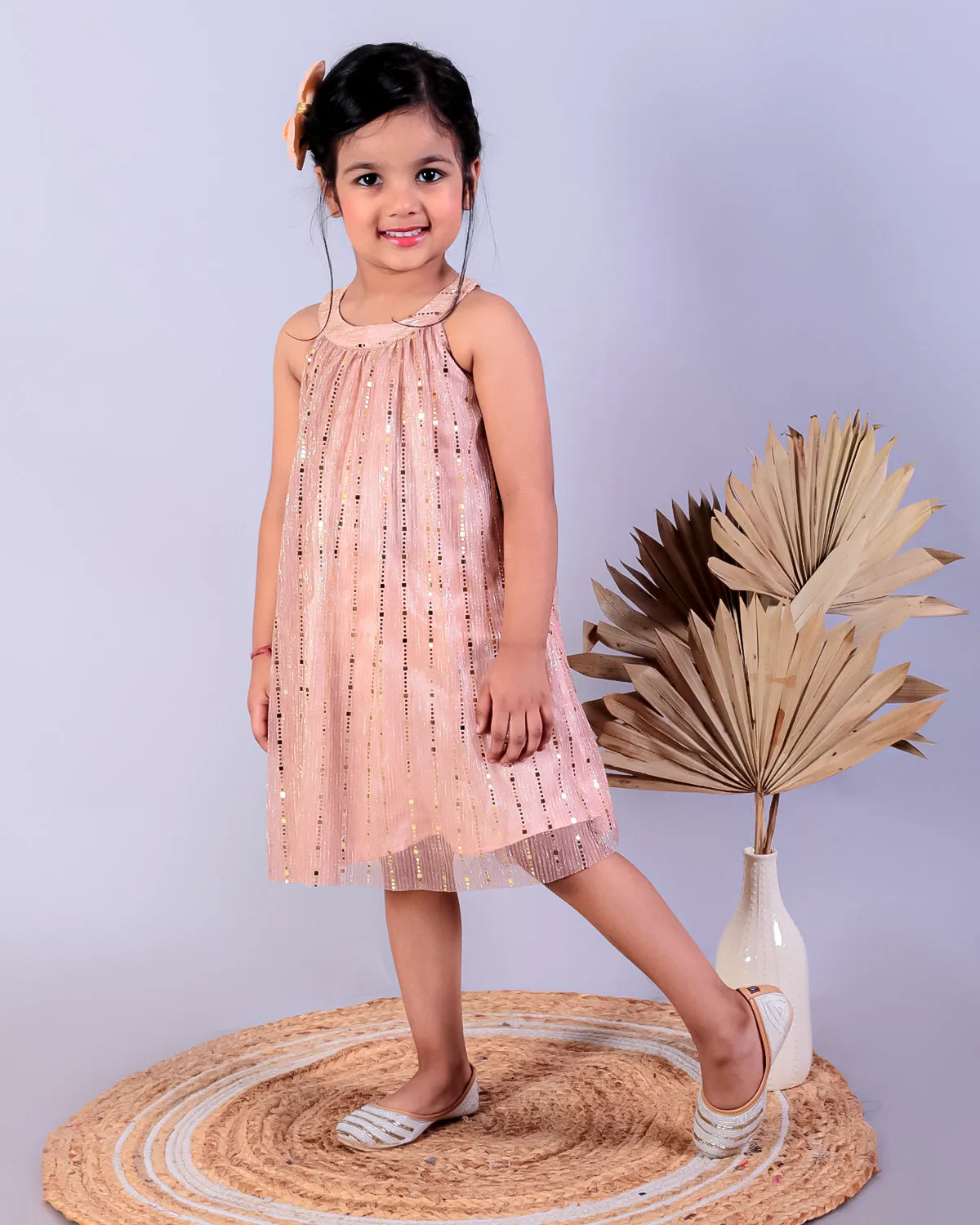 Golden Sunset Splendor Girls Casual Dress