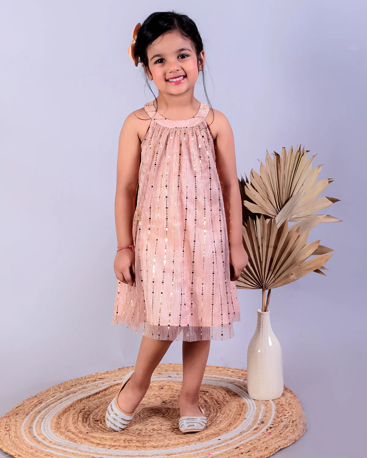 Golden Sunset Splendor Girls Casual Dress