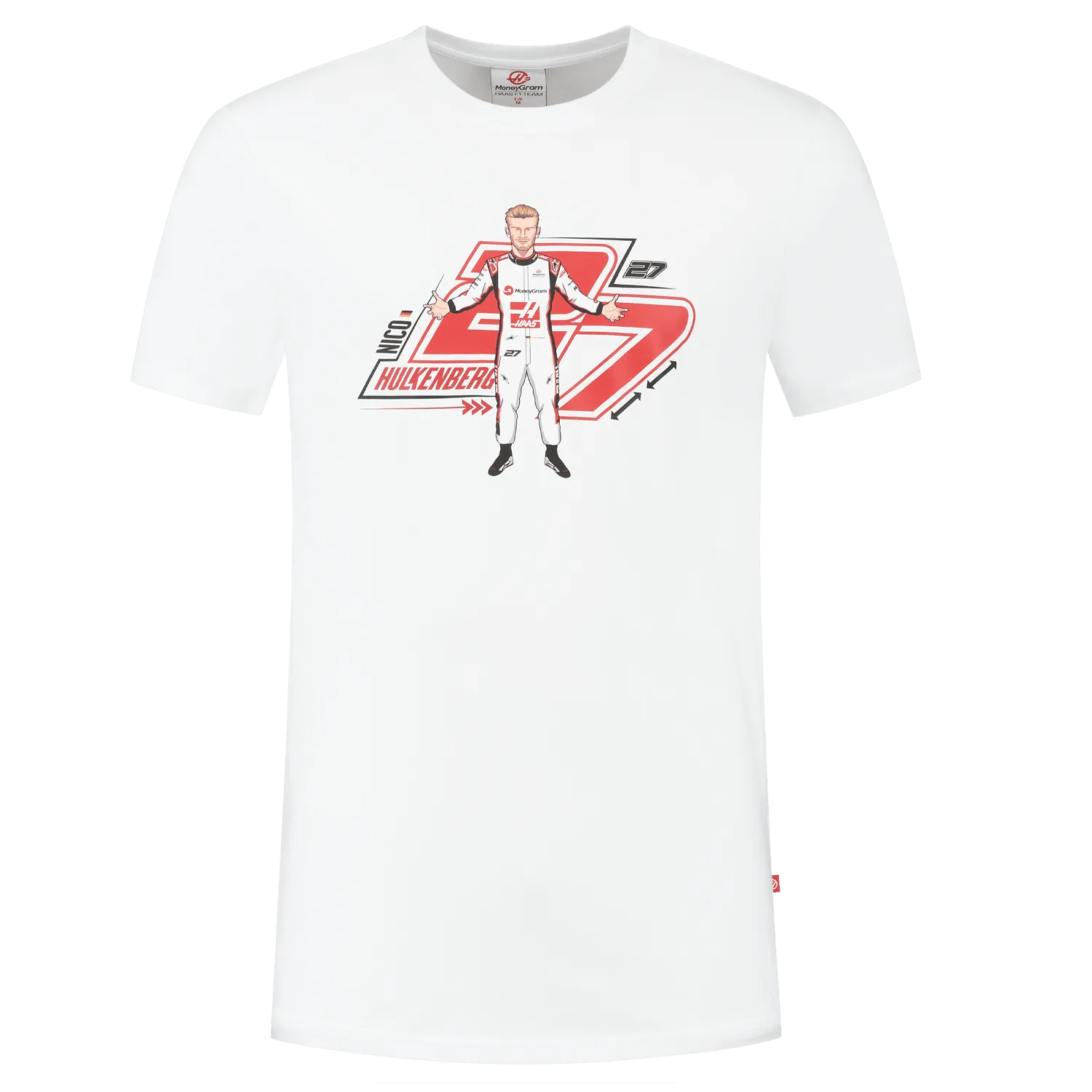 Haas Racing F1 Nico Hulkenberg Graphic T-Shirt - White