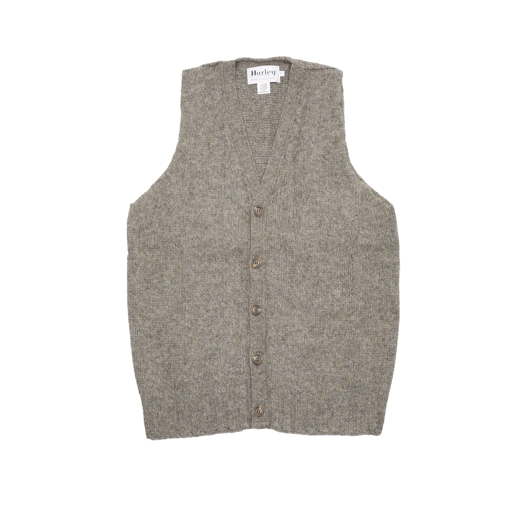 Harley V-neck Waistcoat in Oyster