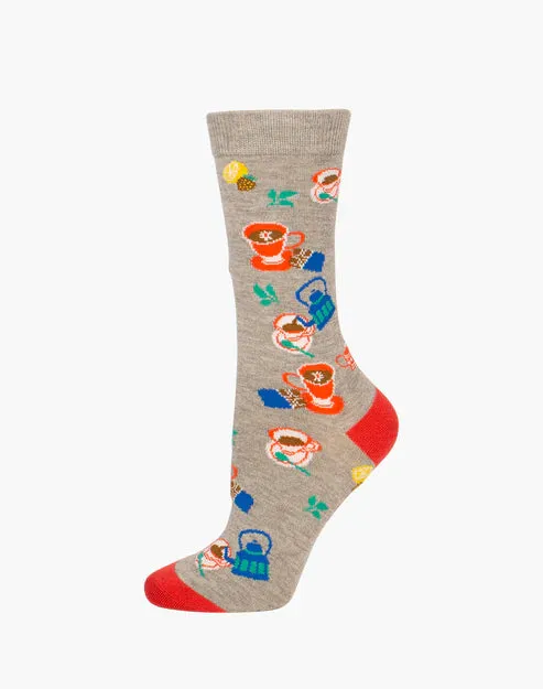 High Tea Women's Bamboo Crew Socks