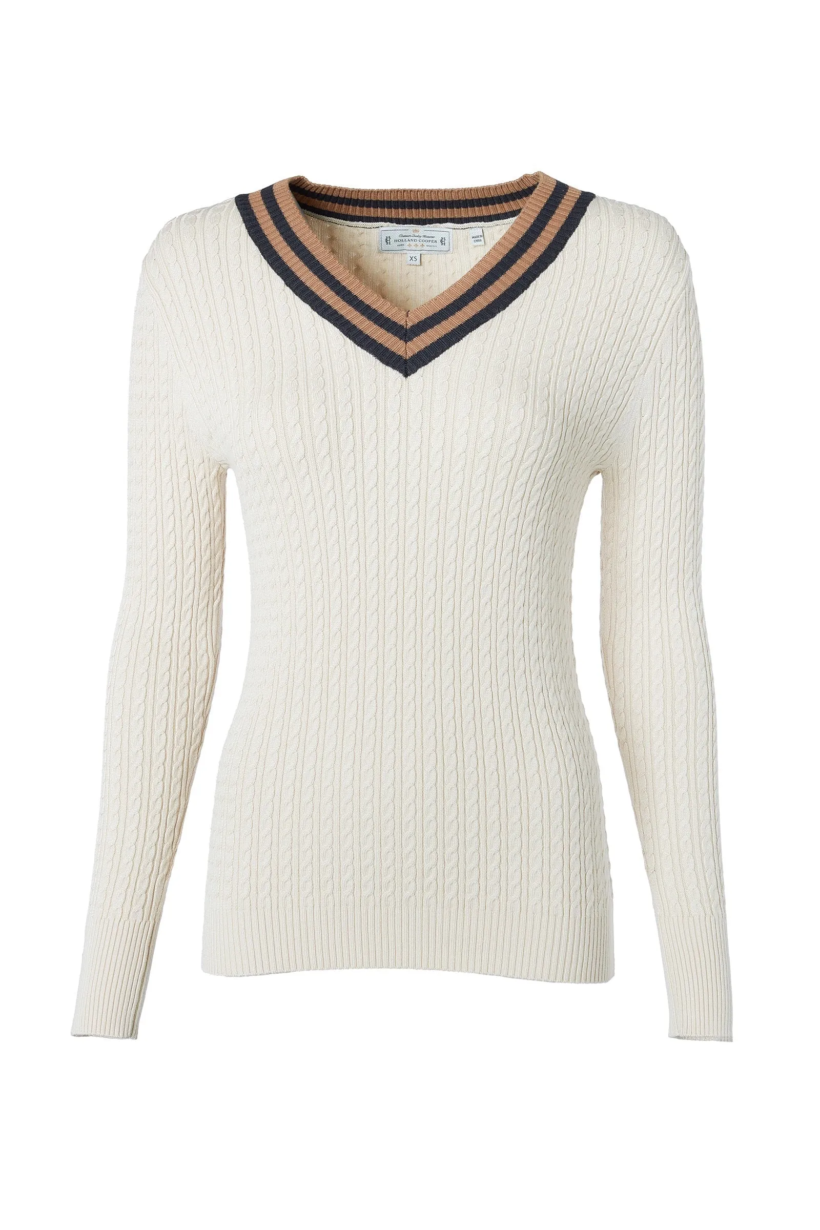 Holland Cooper Zoe Knit Ladies Knitwear in Almond