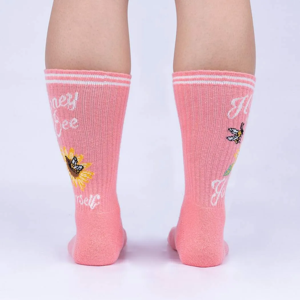 Honey Bee Yourself Women's Athletic Crew Socks