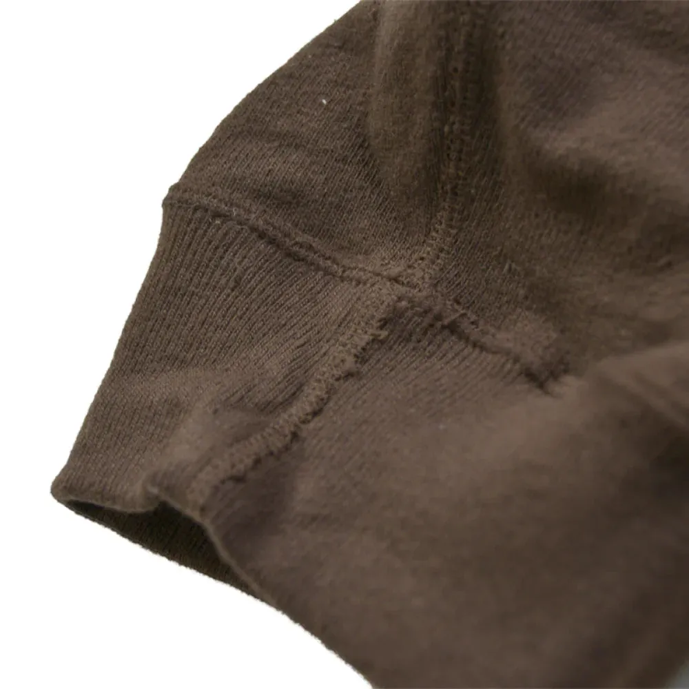 Japanese Organic Cotton Sweat-Pants Hand-Dyed with Chestnut - Dark Kuri