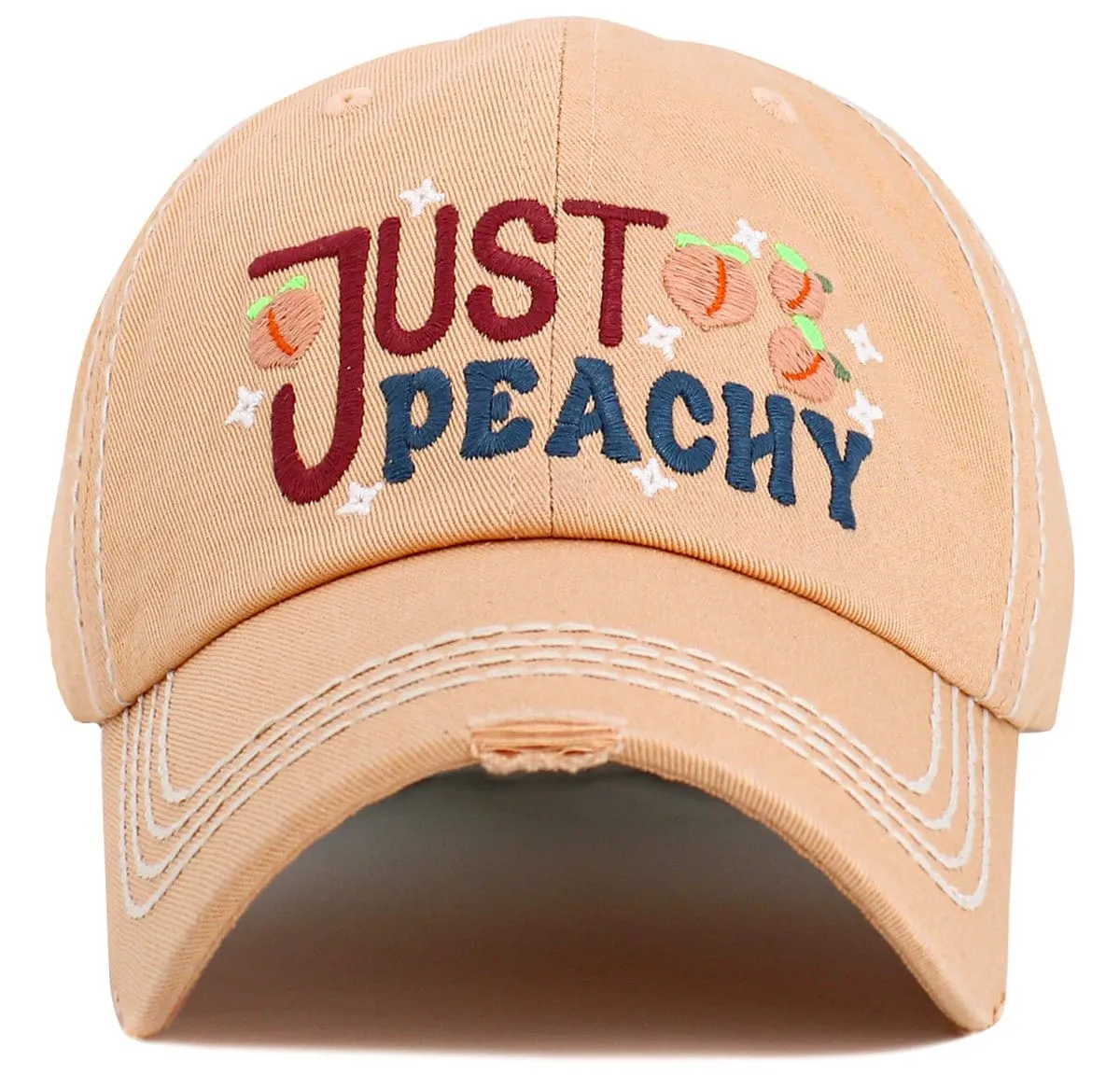 KBV1605 "Just Peachy" Vintage Washed Baseball Cap