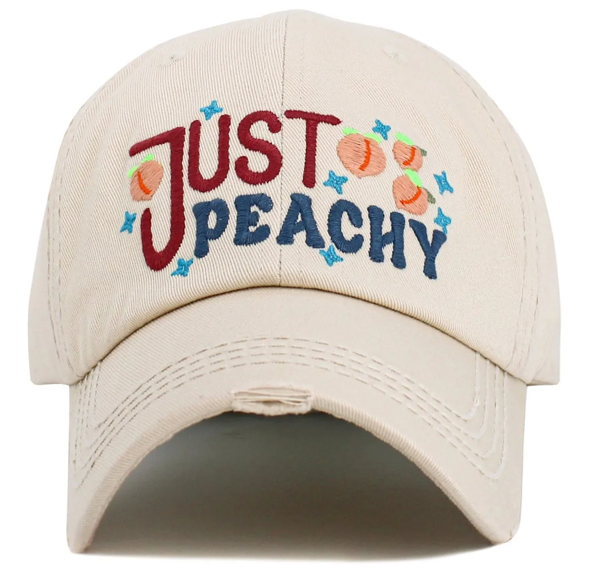 KBV1605 "Just Peachy" Vintage Washed Baseball Cap