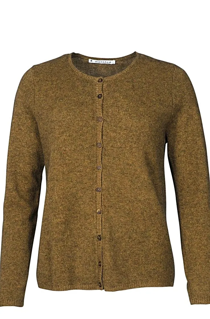 Mansted Zolanda Cardigan in Olive and Brown