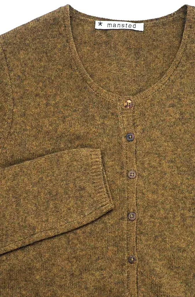 Mansted Zolanda Cardigan in Olive and Brown