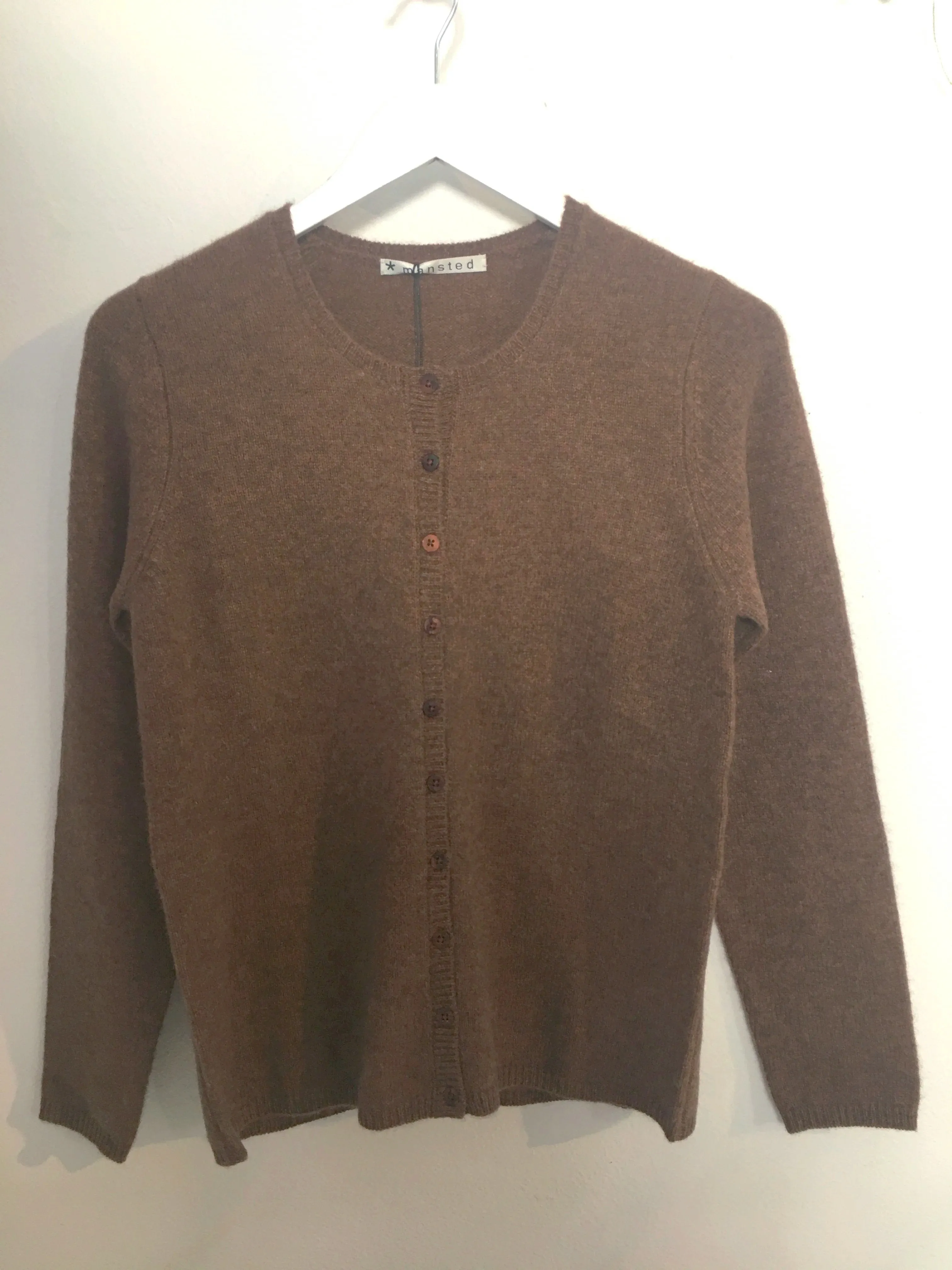 Mansted Zolanda Cardigan in Olive and Brown