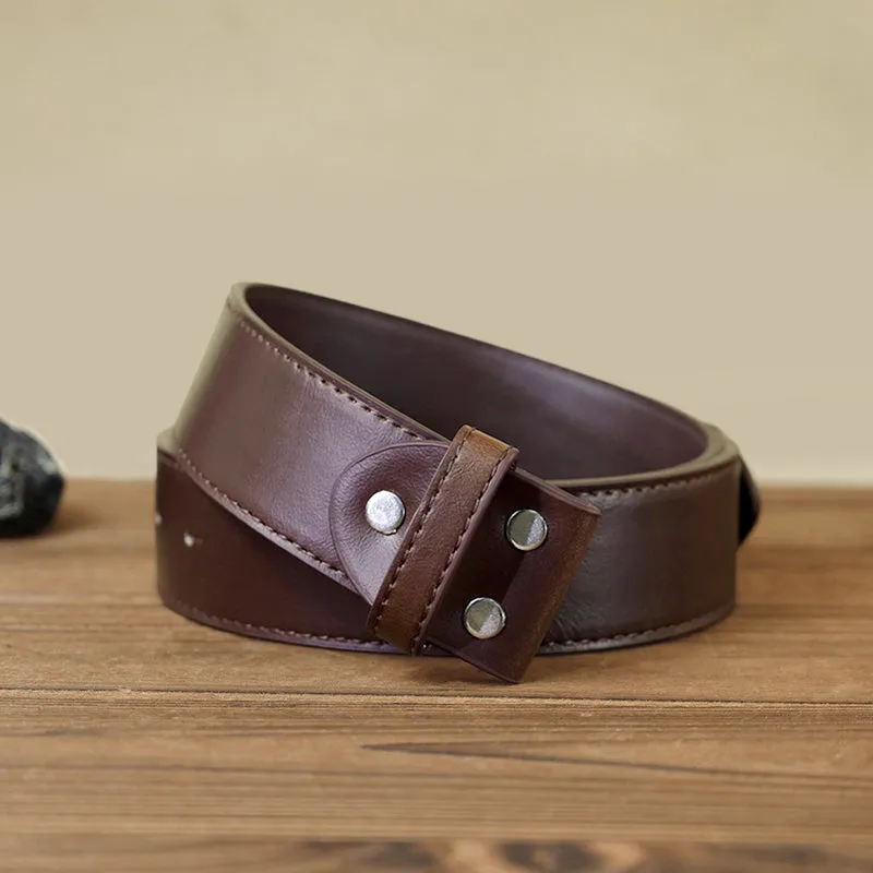 Men's DIY Kneeling Prayer Hexagon Buckle Leather Belt