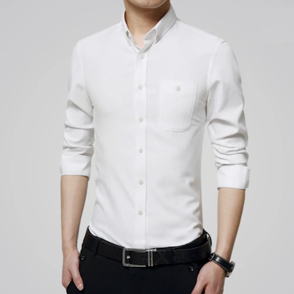 Mens Long Sleeve Oxford Shirt