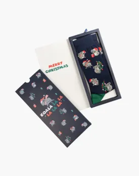 Men's Xmas Koala Sock Card