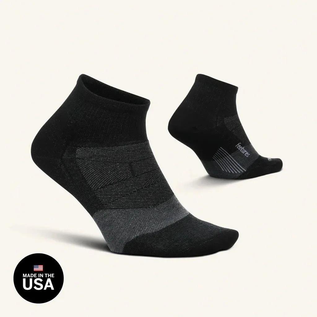 Merino 10 Cushion Quarter Socks in Charcoal