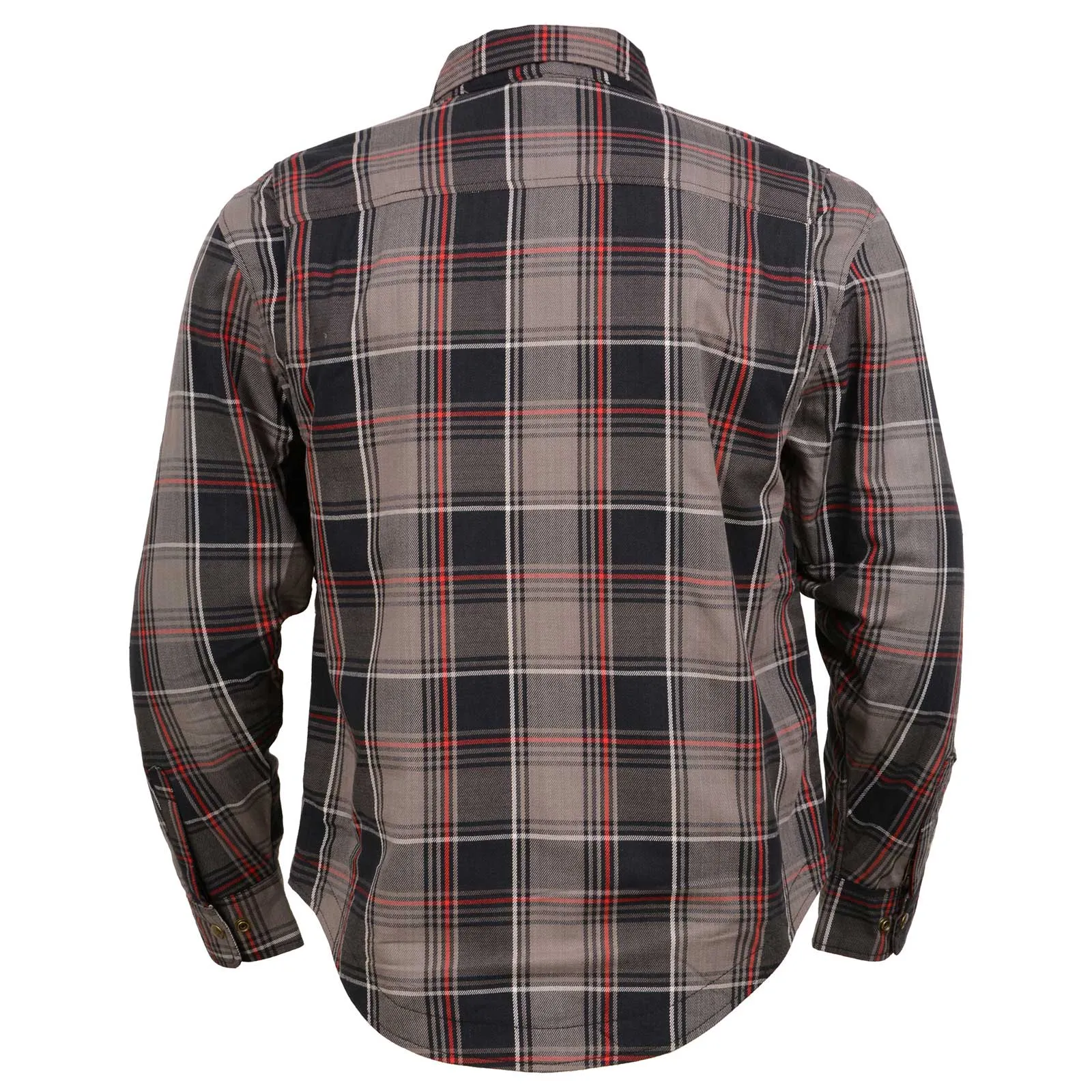 Milwaukee Leather MPM1652 Men's Plaid Flannel Biker Shirt with CE