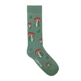 Mushroom Socks in Mint Green - Aussie Made