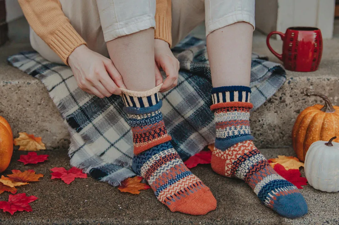 Nutmeg Recycled Cotton Crew Socks